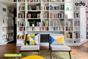 5 ایده برای الهام از کتابخانه های رنگارنگ به یاد ماندنی